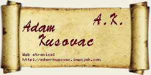 Adam Kusovac vizit kartica